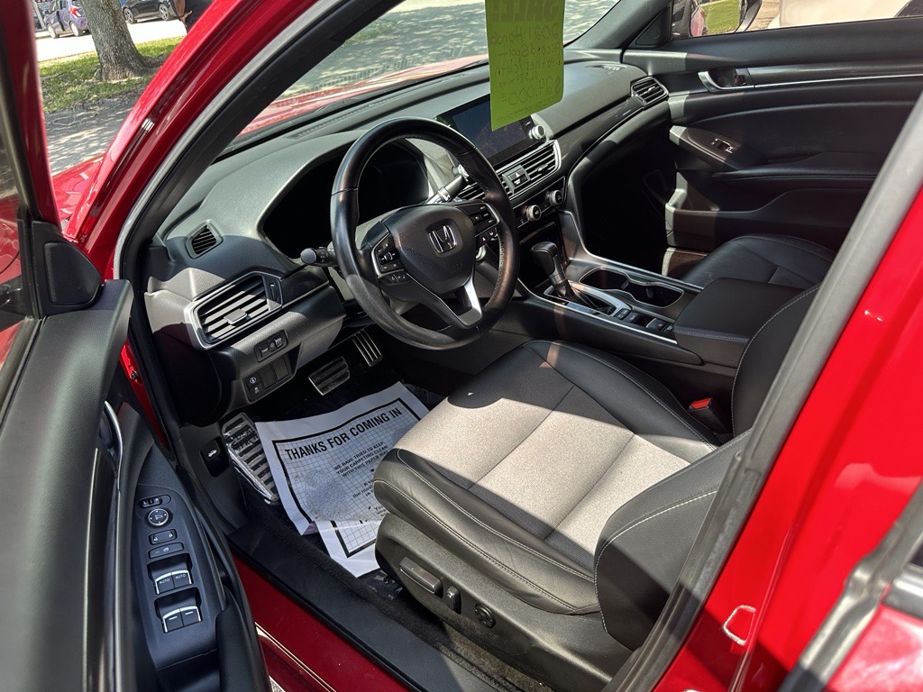 inside of red honda accord