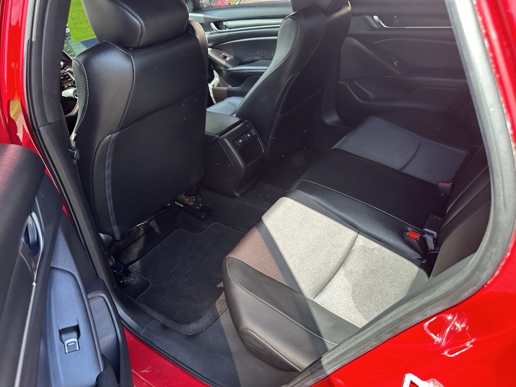 inside back of red honda accord